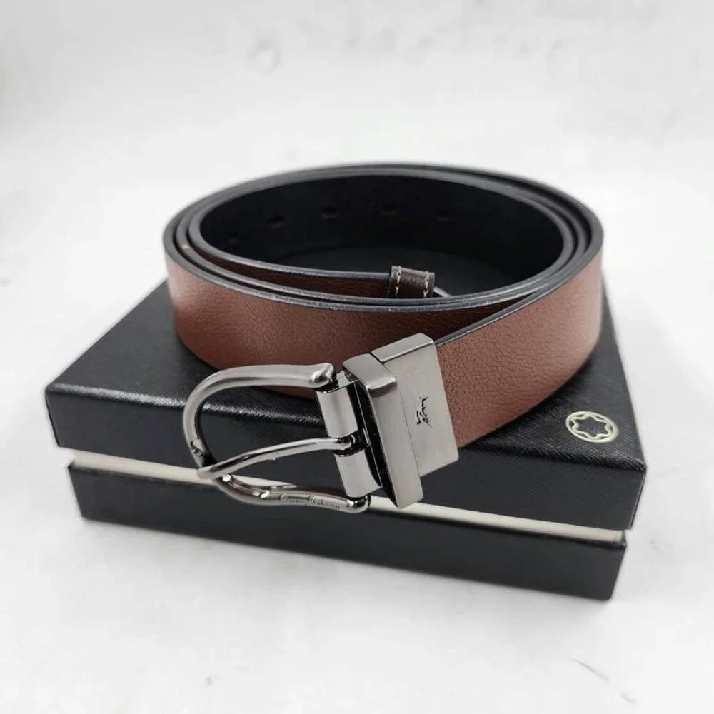 Tommy Bahama Reversible Pebbled Leather Belt Men's XL 42-44 Black/Brown